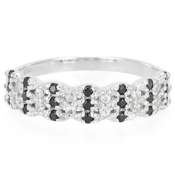 Schwarzer Spinell-Silberring