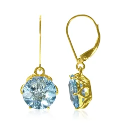 Schweizblauer Topas-Goldohrringe (Glenn Lehrer)