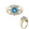 Schweizblauer Topas-Goldring (de Melo)