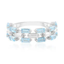 Schweizblauer Topas-Silberring