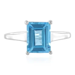 Schweizblauer Topas-Silberring