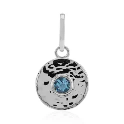 Schweizblauer Topas-Silberanhänger (Pallanova)
