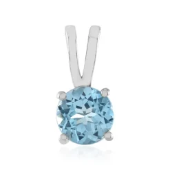 Schweizblauer Topas-Silberanhänger