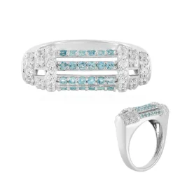 Schweizblauer Topas-Silberring