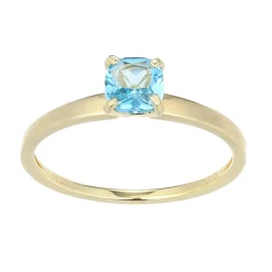 Schweizblauer Topas-Silberring