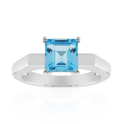 Schweizblauer Topas-Silberring