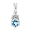Schweizblauer Topas-Silberanhänger (Pallanova)