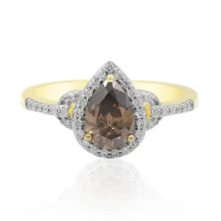 SI1 Argyle-Cognac-Diamant-Goldring (Mark Tremonti)