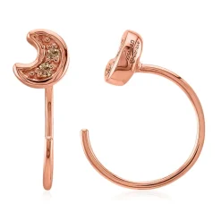 SI1 Argyle-Rose de France-Brillant-Silberohrringe