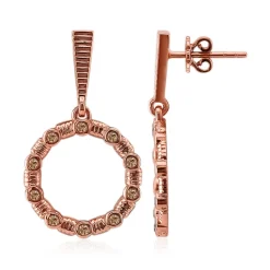 SI1 Argyle-Rose de France-Brillant-Goldohrringe