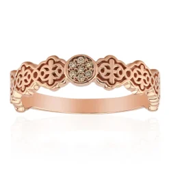 SI1 Argyle-Rose de France-Brillant-Silberring