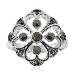 SI1 Argyle-Rose de France-Brillant-Silberring (Annette classic)