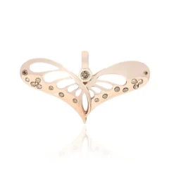 SI1 Argyle-Rose de France-Brillant-Goldanhänger