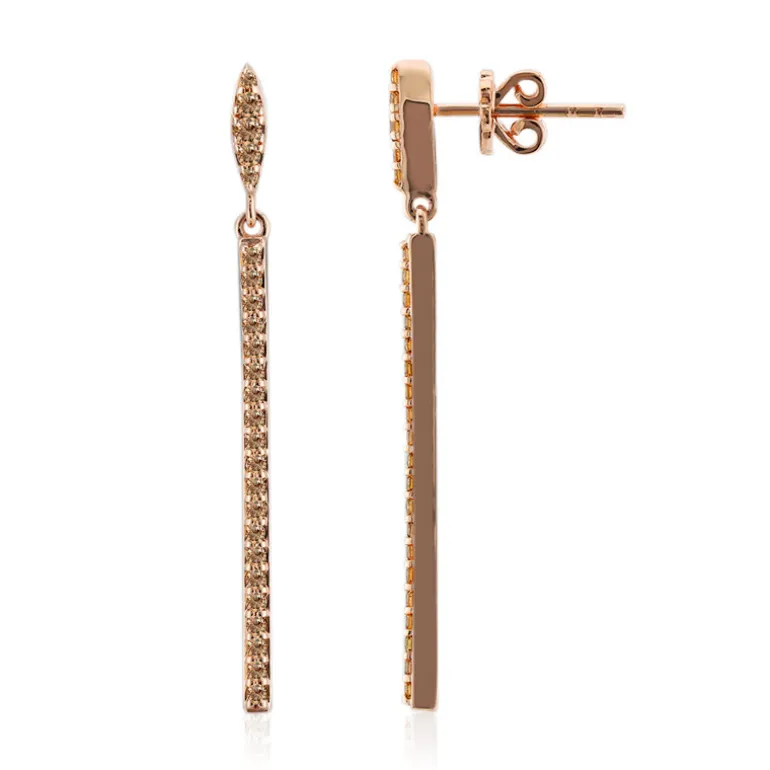 SI1 Argyle-Rose de France-Brillant-Goldohrringe