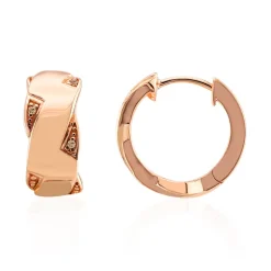 SI1 Argyle-Rose de France-Brillant-Silberohrringe