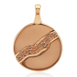 SI1 Argyle-Rose de France-Brillant-Goldanhänger