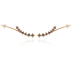 SI1 Argyle-Rose de France-Brillant-Goldohrringe