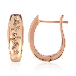 SI1 Argyle-Rose de France-Brillant-Goldohrringe