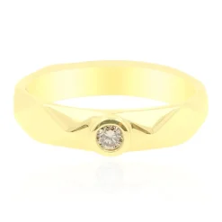 SI2 Champagner-Diamant-Goldring (de Melo)