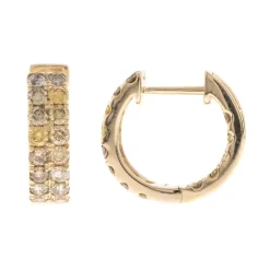 SI2 Fancy-Brillant-Goldohrringe (CIRARI)