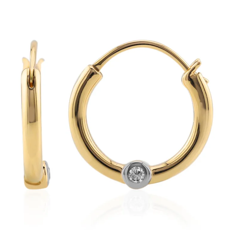 SI1 (G) Brillant-Goldohrringe