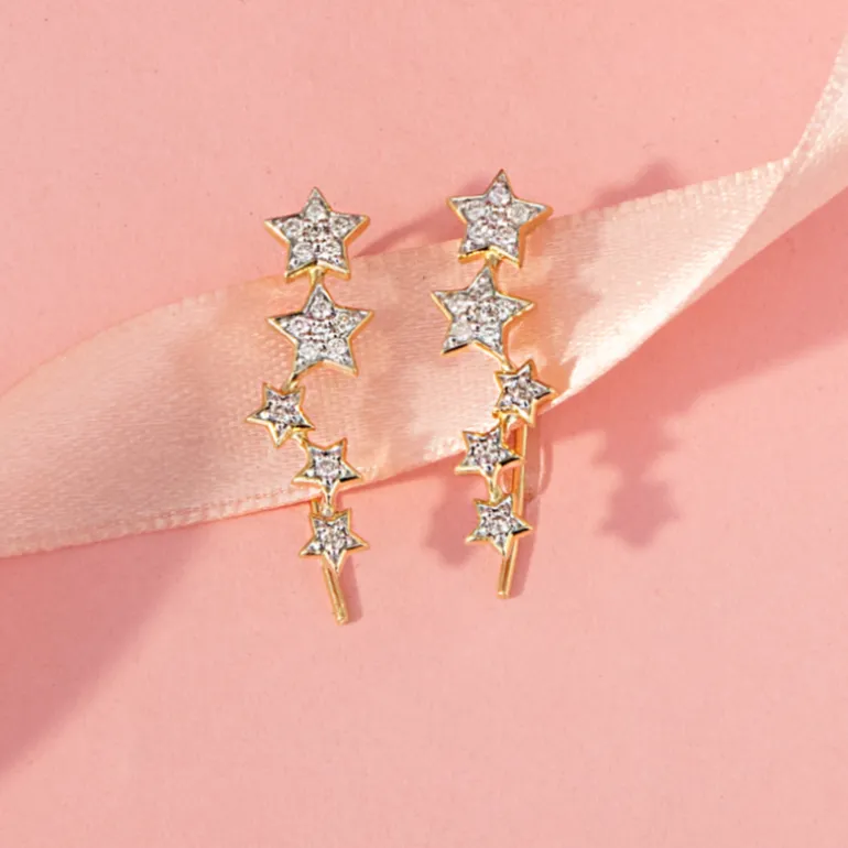 SI1 (G) Brillant-Goldohrringe