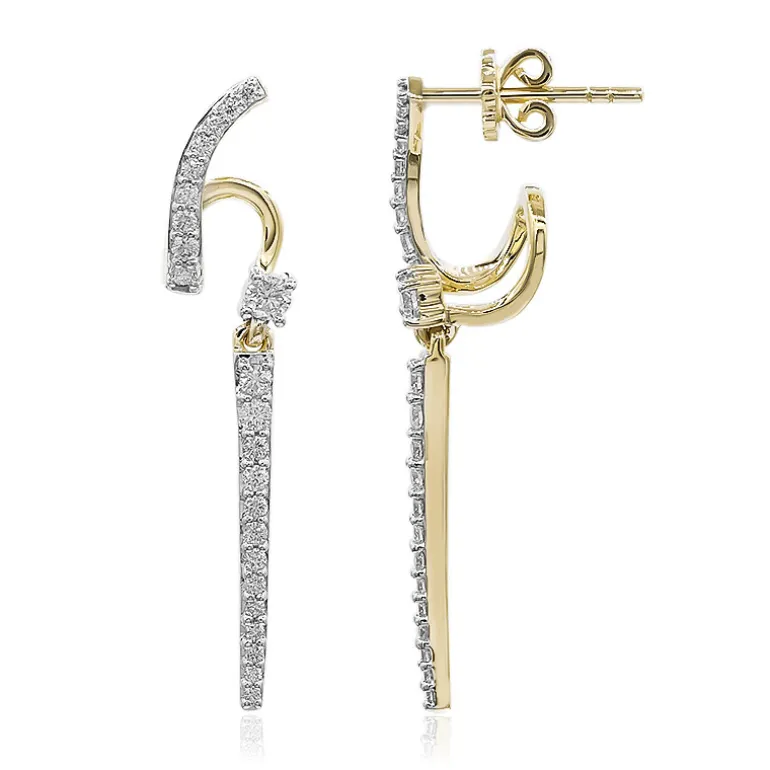 SI1 (G) Brillant-Goldohrringe