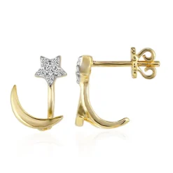 SI1 (G) Brillant-Goldohrringe