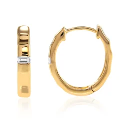 SI1 (G) Diamant-Goldohrringe