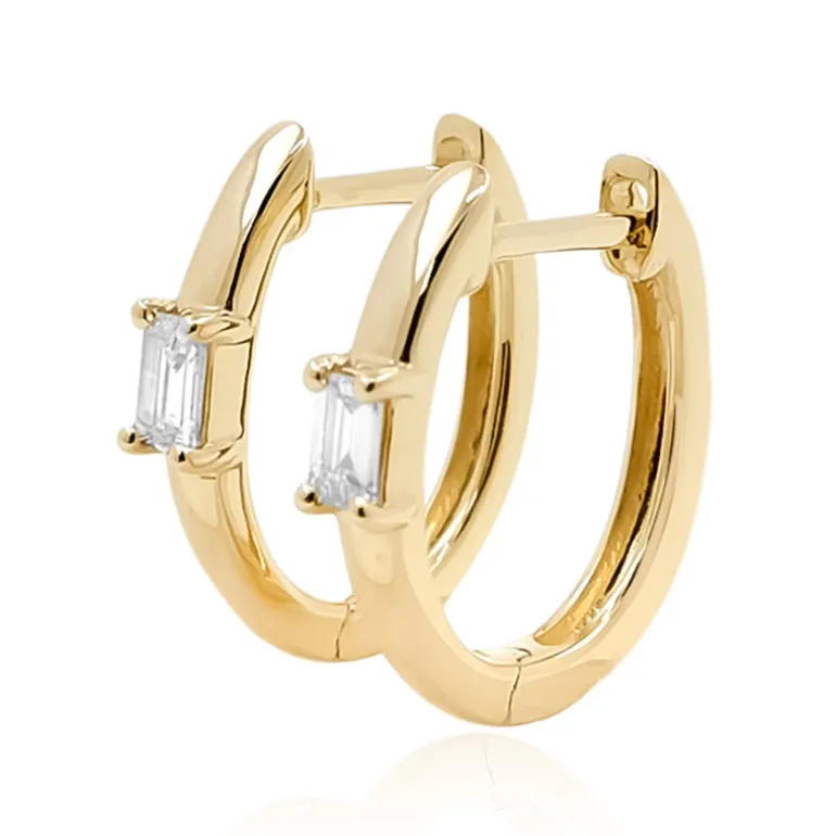 SI2 (G) Diamant-Goldohrringe (de Melo)