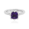 Sibirischer Amethyst-Silberring (de Melo)