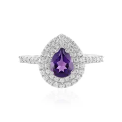 Sibirischer Amethyst-Silberring