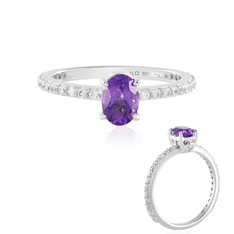 Sibirischer Amethyst-Silberring