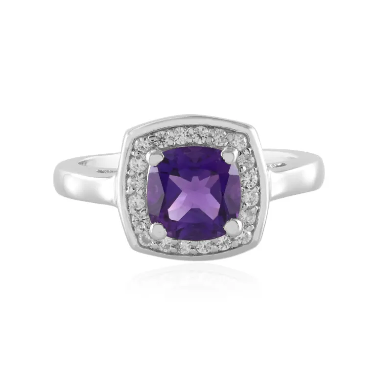 Sibirischer Amethyst-Silberring