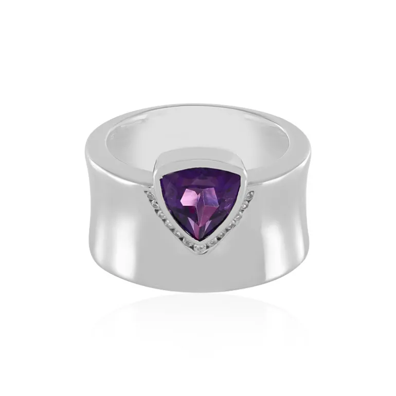Sibirischer Amethyst-Silberring (de Melo)