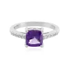 Sibirischer Amethyst-Silberring