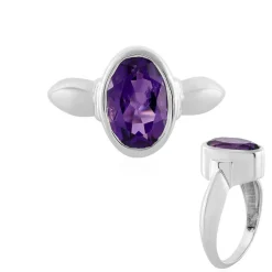 Sibirischer Amethyst-Silberring