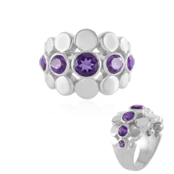 Sibirischer Amethyst-Silberring (de Melo)