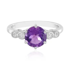 Sibirischer Amethyst-Silberring