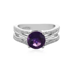 Sibirischer Amethyst-Silberring