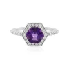 Sibirischer Amethyst-Silberring