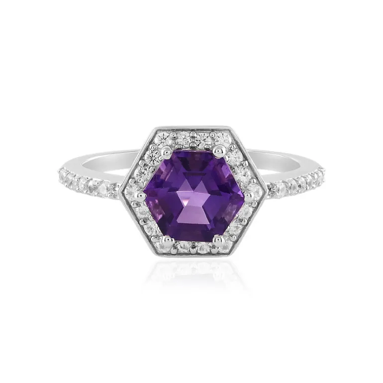 Sibirischer Amethyst-Silberring