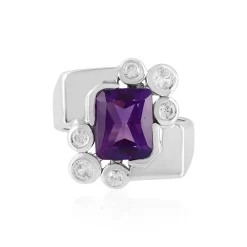 Sibirischer Amethyst-Silberring (de Melo)