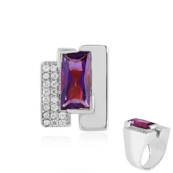 Sibirischer Amethyst-Silberring (de Melo)