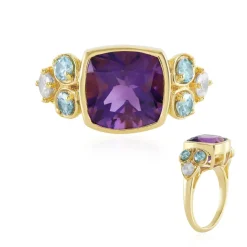 Sibirischer Amethyst-Silberring (Adela Silber)