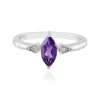 Sibirischer Amethyst-Silberring