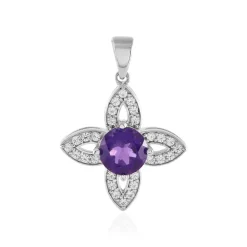Sibirischer Amethyst-Silberanhänger