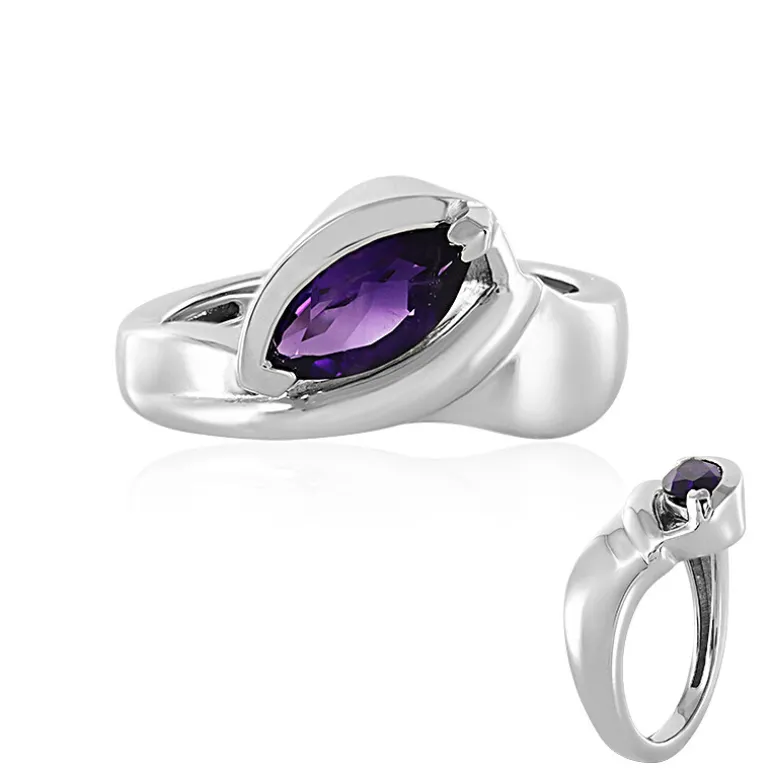 Sibirischer Amethyst-Silberring