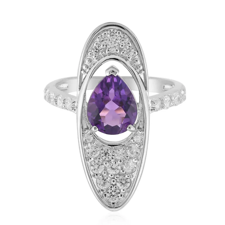 Sibirischer Amethyst-Silberring