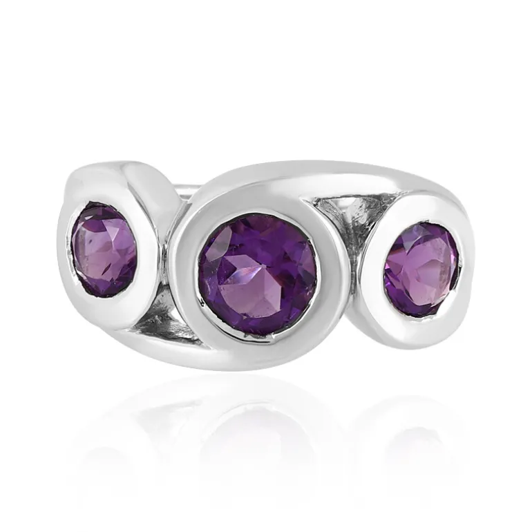 Sibirischer Amethyst-Silberring